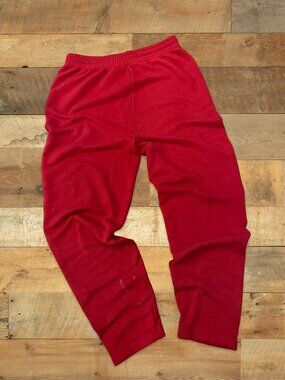 Vintage 90s Fruit of the Loom Red Sweatpants Made in USA Medium